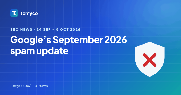 Tomyco SEO news cover: Google’s September 2026 Spam Update: What to Check